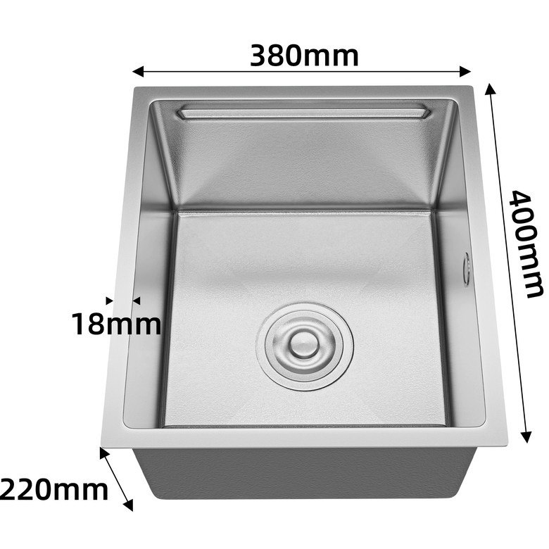 380mm mini bar sink dimension for narrow coffee corner and compact bar use