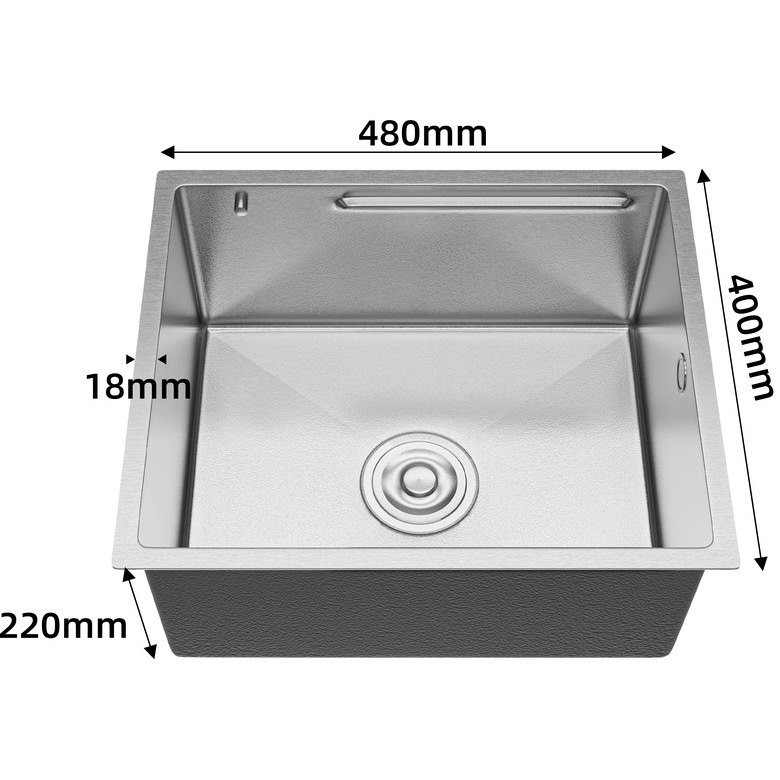 480mm mini bar sink dimension for tea area and small kitchen auxiliary sink