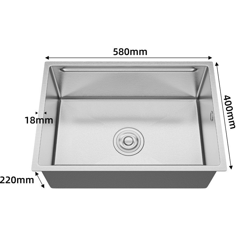 580mm mini bar sink dimension for wider island and bar workstation use